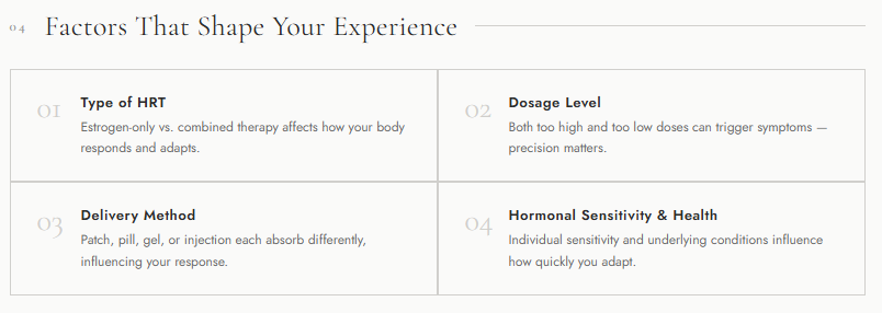 What Affects Your Experience on HRT?