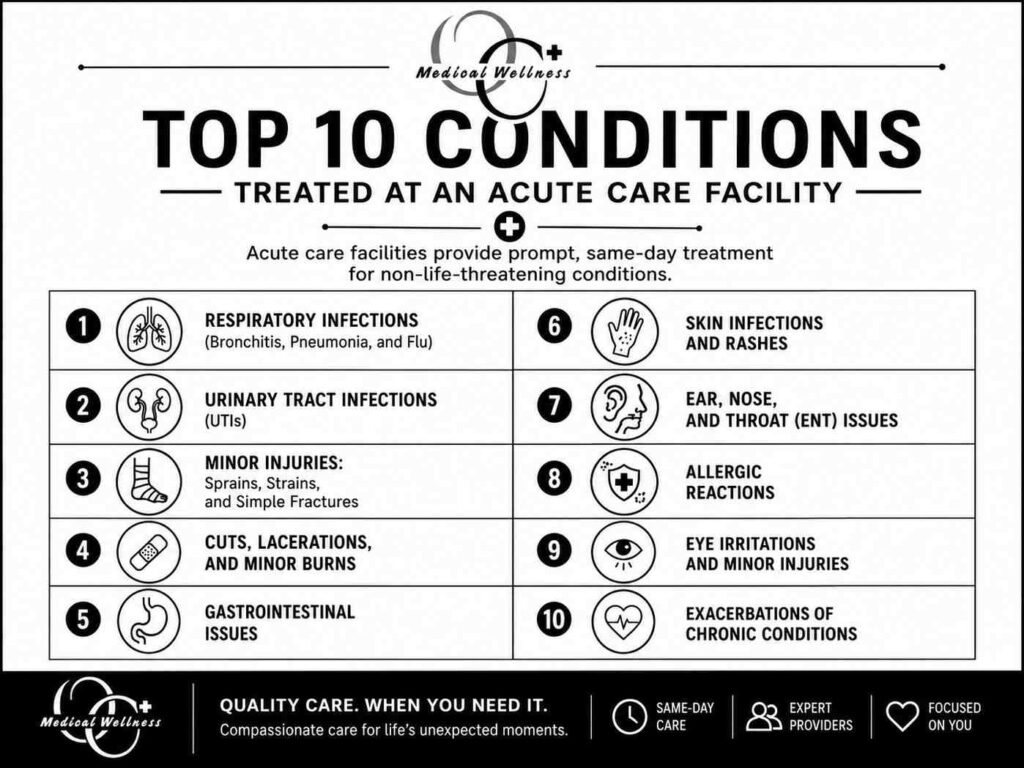 Top 10 Conditions Treated at an Acute Care Facility